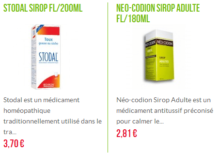 Sur les sites de pharamacie en ligne, vous trouverez tous les traitements contre la toux notamment, vendus sans ordonnance. Source image : https://www.mapharma.fr/